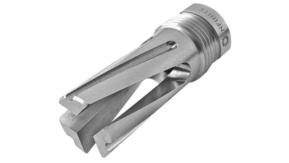 Infinite Product Solutions Gen 1 QD 3-Prong Flash Hider, 6.5mm Creedmoor, 5/8x24, Natural Stainless Steel, G1-303-U-5824-65-CW