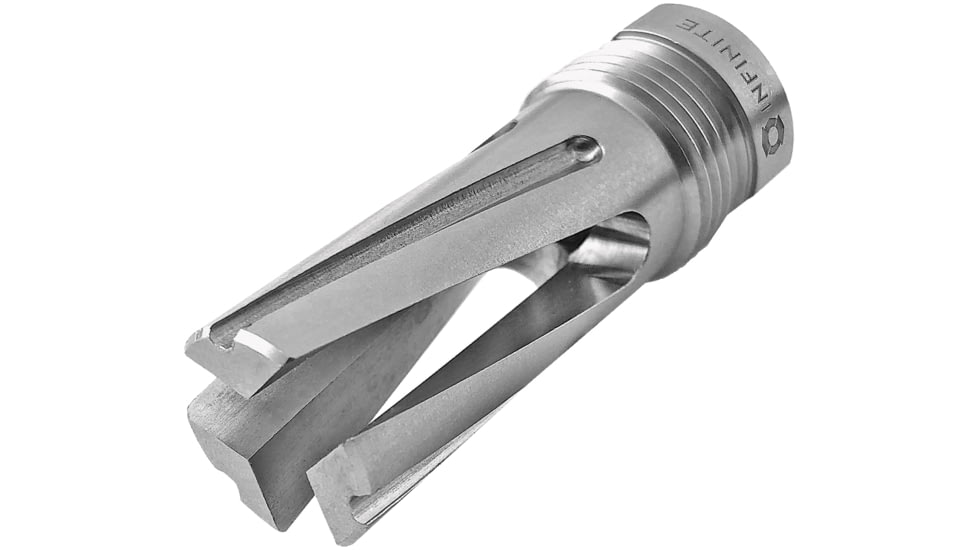 Infinite Product Solutions Gen 1 QD 3-Prong Flash Hider, 7.62x39mm, M14 x 1 LH, Natural Stainless Steel, FH-3PRG-G1-303-U-14LH-CW