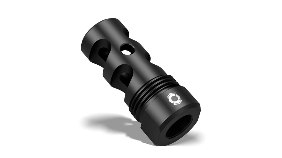 Infinite Product Solutions Gen 2 Titanium QD 2-Port Muzzle Brake, .30 Carbine/.308 Winchester/.300 AAC Blackout/.300 Winchester Magnum, 5/8x24, Black PVD, 2PRT-G2-TI5-PVS-5824-CW