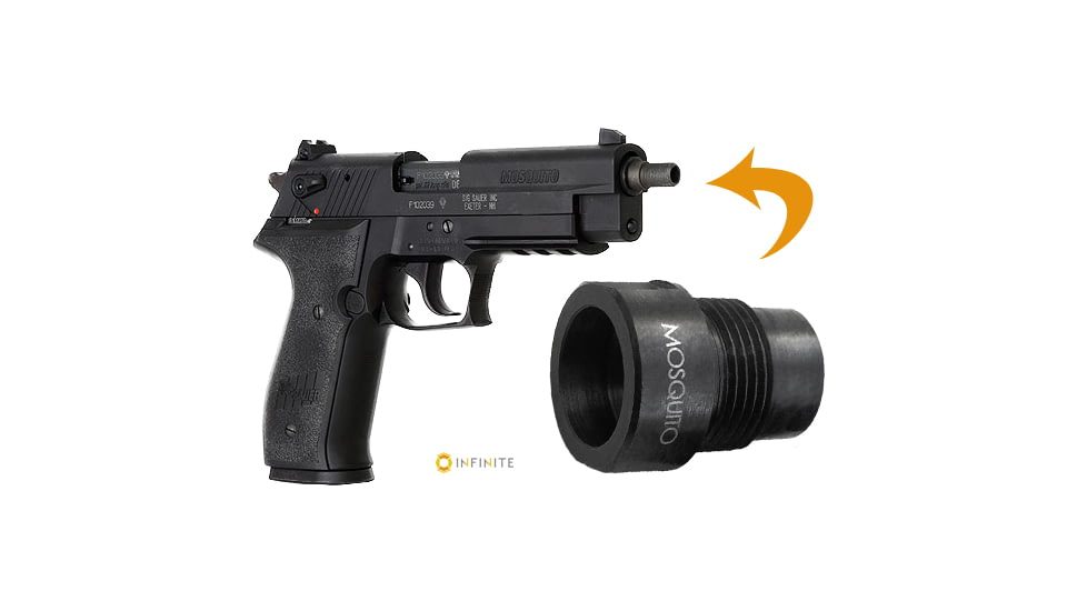 Infinite Product Solutions SIG Sauer Mosquito to 1/2-28 Conversion Adapter, Black, MOSQ-1228-BS