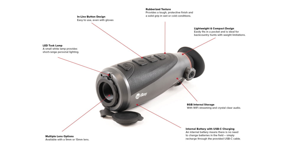 InfiRay Outdoor AFFO R+ AP13 2x13mmThermal Monocular, Sniper Grey, IRAY-AP13