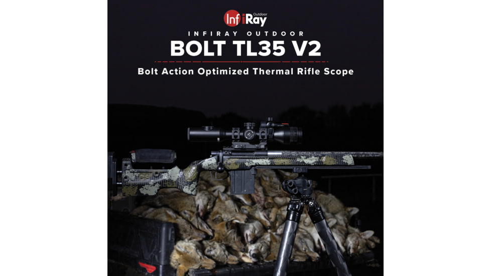 InfiRay Outdoor Bolt TL35 V2 3x35mm Thermal Rifle Scope, 384x288, 50hz, Black, Small, IRAY-TL35V2