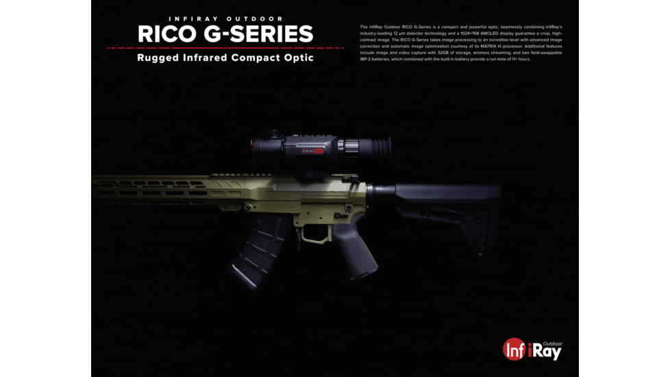 InfiRay Outdoor Rico G 384 3x35mm Thermal Weapon Sight, 50hz, Black, Small, IRAY-GL35