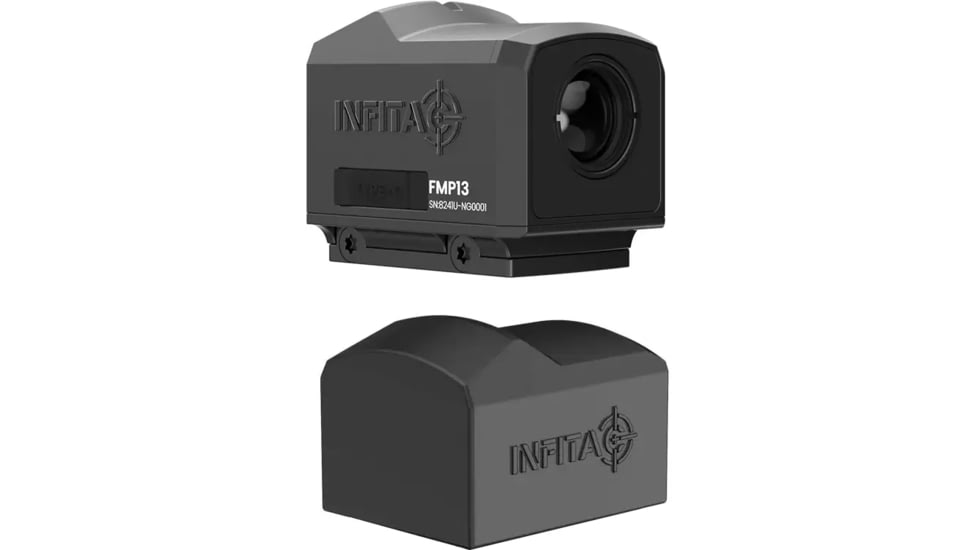 InfiTac Fast Mini FMP13 0.5x Thermal Rifle Scope, 256x192, Black &amp; InfiTac Fast Mini Protective Cover, Black
