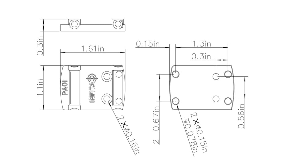 InfiTac Pistol Slide Adapter Plate