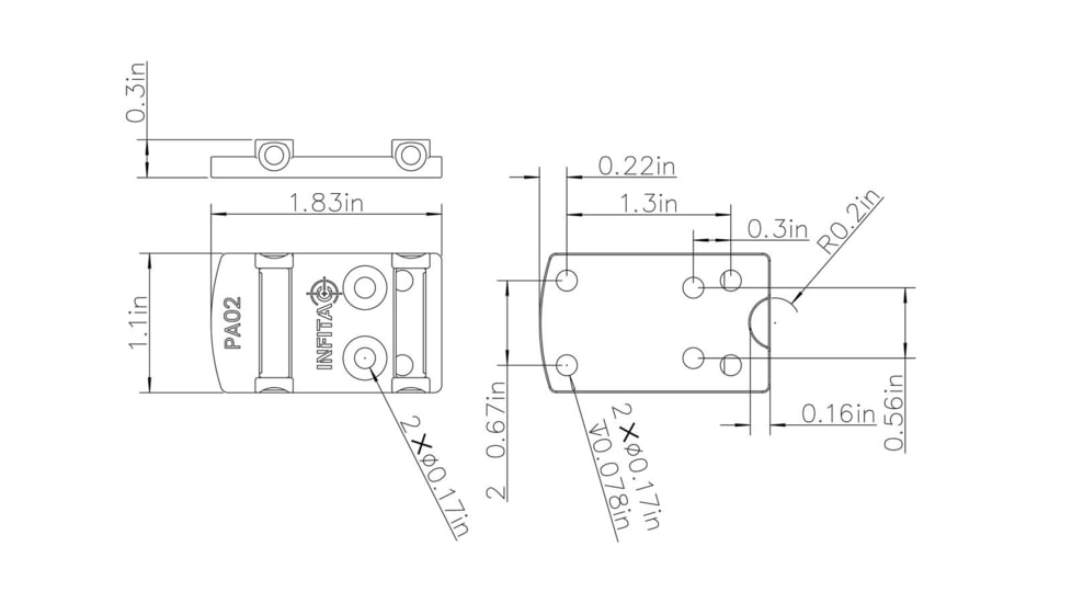 InfiTac Pistol Slide Adapter Plate