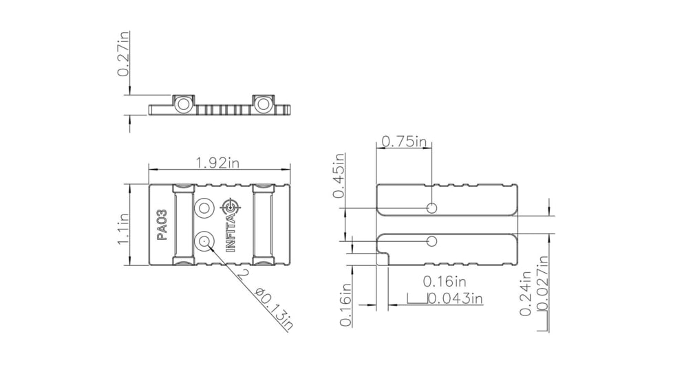 InfiTac Pistol Slide Adapter Plate