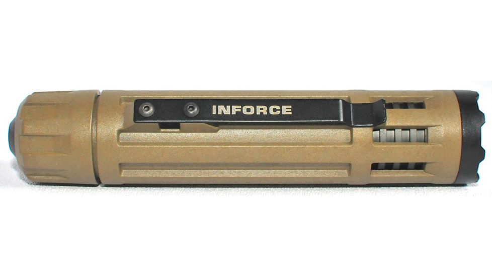 InForce 6VX Flashlight, 300Lumens Flat Dark Earth Body, White Light, 2 CR123A INF-6VX-F-W