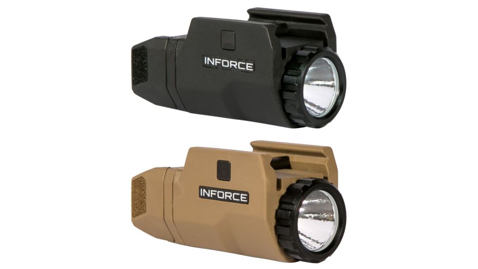 InForce APL Compact, LED, 200 Lumens w/ MIL-STD-1913 Rails, Black, Flat Dark Earth