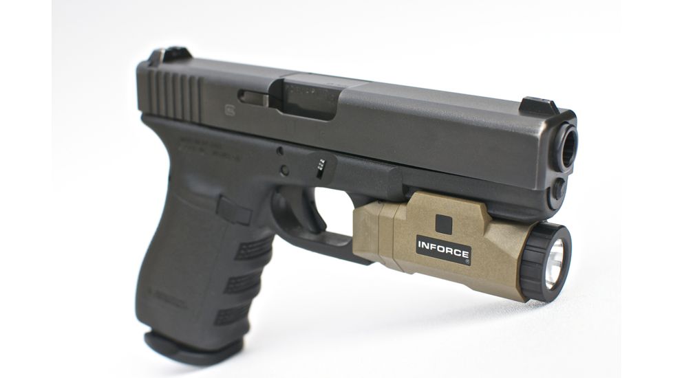 INFORCE Pistol Mounted Light, Constant and Momentary White Light., Flat Dark Earth INF-APL-F-W