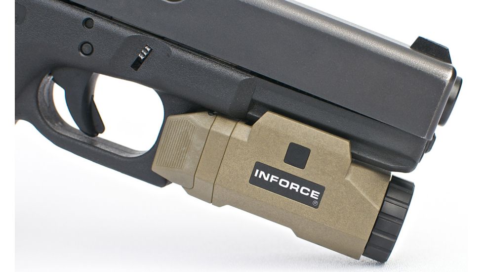INFORCE Pistol Mounted Light, Constant and Momentary White Light., Flat Dark Earth INF-APL-F-W