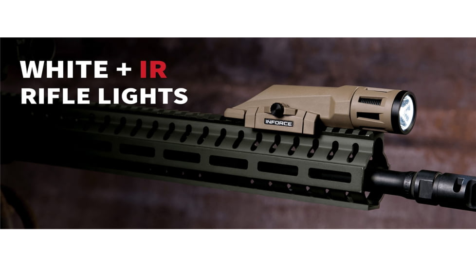 EDEMO INFORCE Multifunction LED Weapon Mounted Light, CR123A, IR/White, 700 Lumens, Flat Dark Earth, IF71005DE, EDEMO4