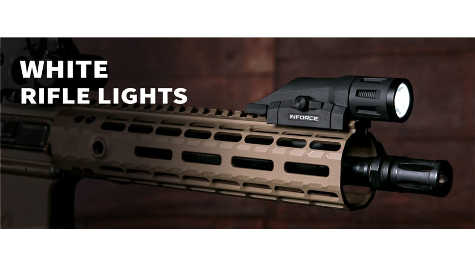 INFORCE Weapon Mounted Multifunction LED Tactical Light, Gen 2, White, 400 Lumens, Black, W-05-1