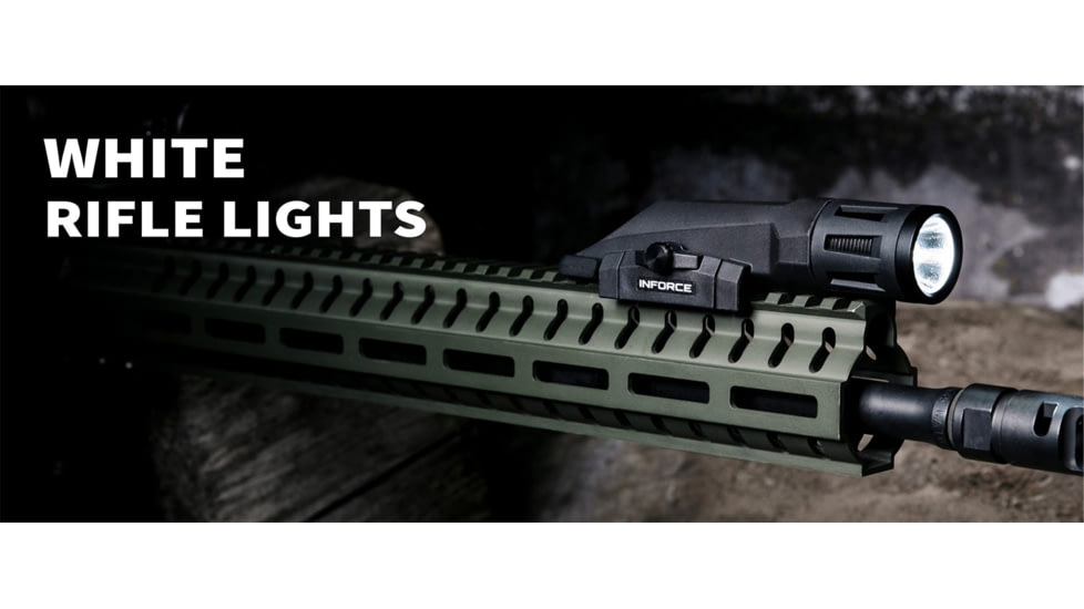 InForce WML White LED Tactical Light, White LED, 400 Lumens, Weapon Lights, Black, W-05-1