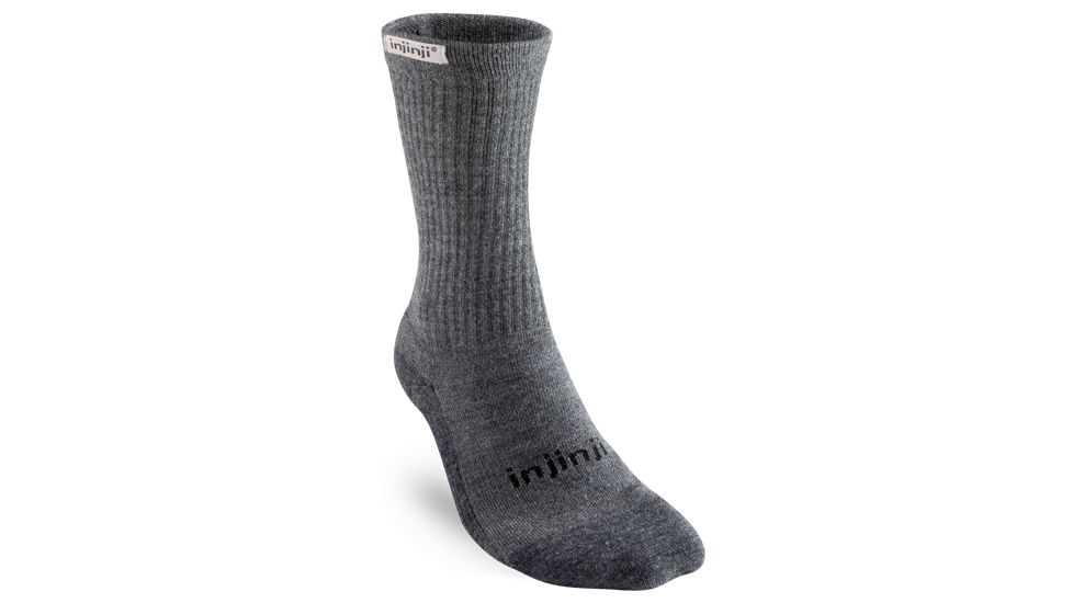 Injinji Hiker Crew Socks - Mens, Charcoal, S/M, 333390-CHR-S/M