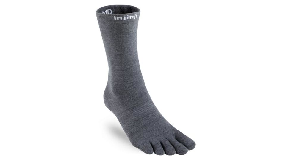 Injinji Liner Crew Nuwool Socks - Mens, Charcoal, Small, 060370-CHR-S