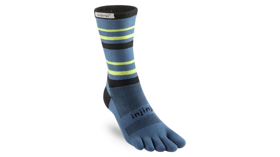 Injinji Run Lightweight Crew Socks - Mens, Atlantic, Large, 201170-ATL-L