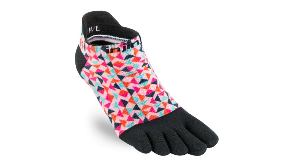Injinji Run Lightweight No Show Coolmax Xtra Socks - Womens, Retro Spect, Extra Small/Small, 201111-RET-XS/S