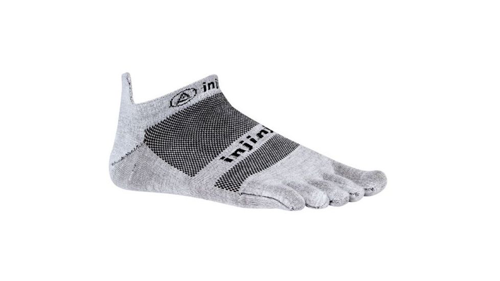 Injinji Run Lightweight No Show Xtralife Socks - Mens, White, Medium, 201110-WHT-M
