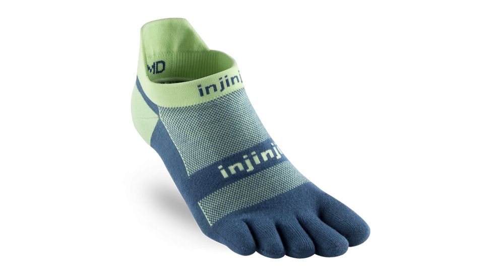 Injinji Run Original Weight No Show Xtralife Socks - Mens, Seafoam, Small, 202110-SEA-S