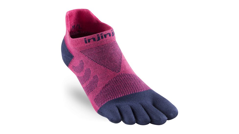 Injinji Run Technical No-Show Socks - Womens, Pink, XS/S, 401111-PNK-XS/S