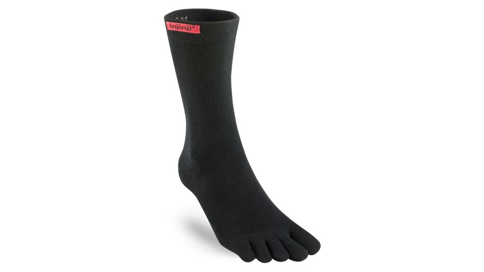 Injinji Sport Original Weight Crew Coolmax Socks - Mens, Black, Small, 052270-BLK-S