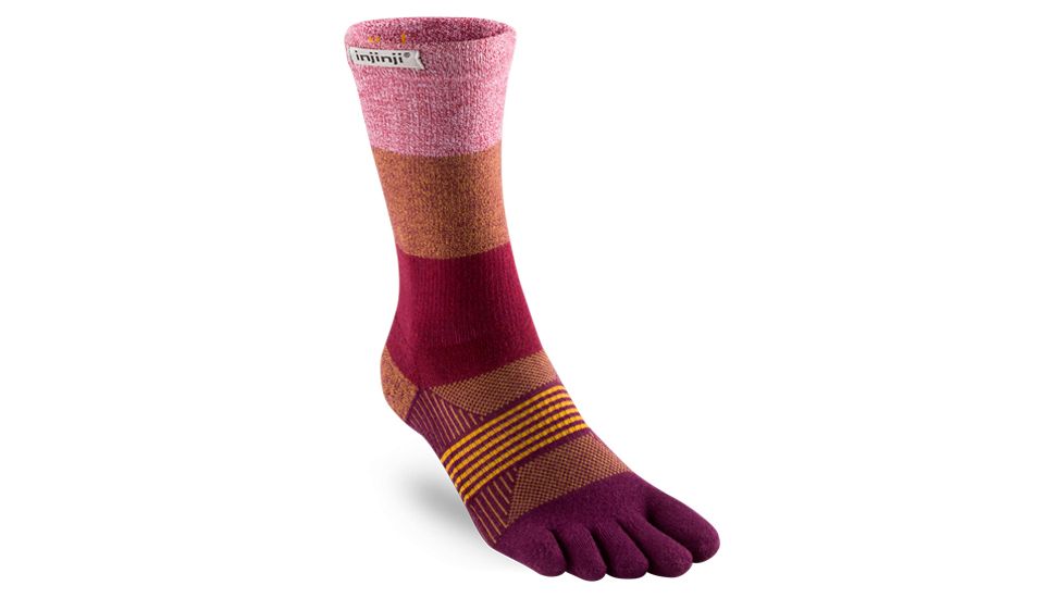 Injinji Trail Midweight Crew Socks - Womens, Pomegranate, XS/S, 213171-POM-XS/S