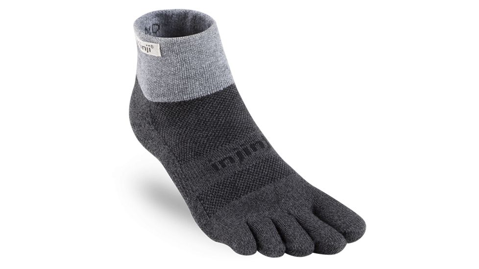 Injinji Trail Midweight Mini Crew Xtralife Socks - Mens, Granite, Small, 213130-GRA-S