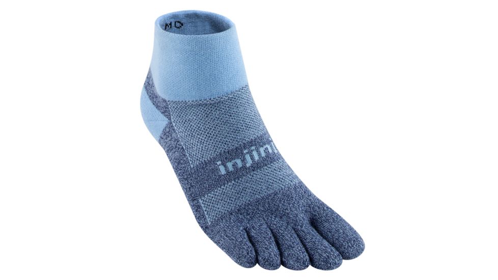Injinji Trail Midweight Mini Crew Xtralife Socks - Mens, Powder Blue, Large, 213130-PWB-L