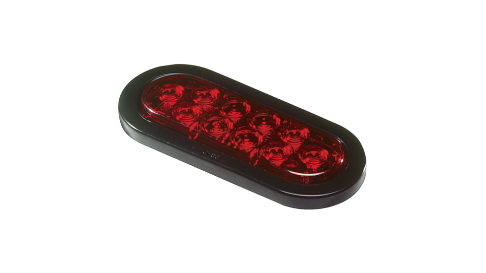 Innovative Lighting Oval 6 LED Stop/Turn/Tail Light With Grommet Mount /Red Lens With Tk Plug, Red, 260-4403-7
