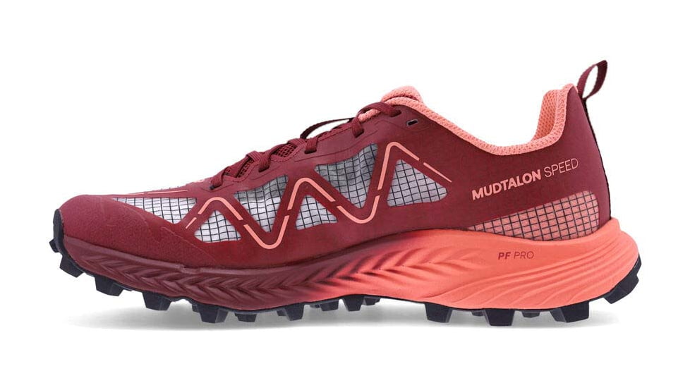 Inov-8 MudTalon Speed Running Shoes - Womens, Burgundy/Coral, 8, 001147-BUCO-P-001-M6.5/ W8