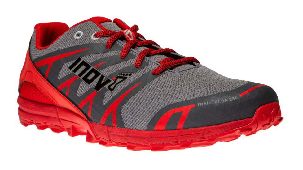 Inov-8 Trailtalon 235 Running Shoes - Men's, 10.5 UK, Wide, Grey/Red, 000714-GYRD-S-02-105