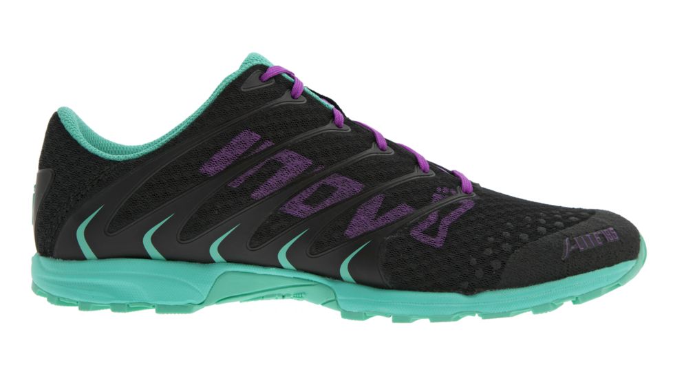 Inov8 F-Lite 195 Precision Fit Trail Running Shoe - Women's-Black/Teal/Purple-7 US