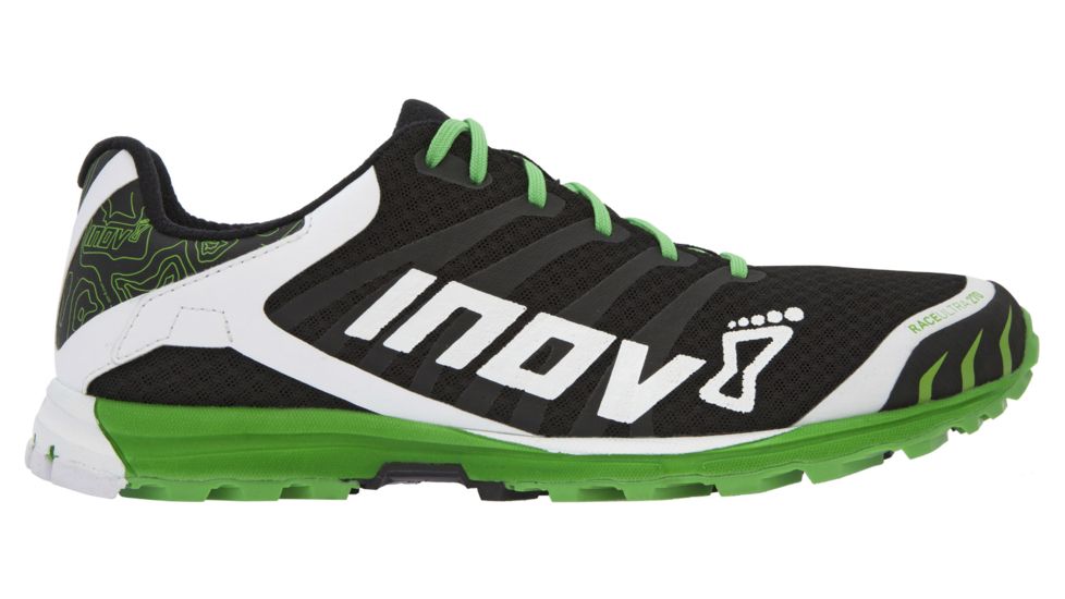Inov8 Race Ultra 270 Trail Running Shoe - Mens-Black/White/Green-Medium-12 US