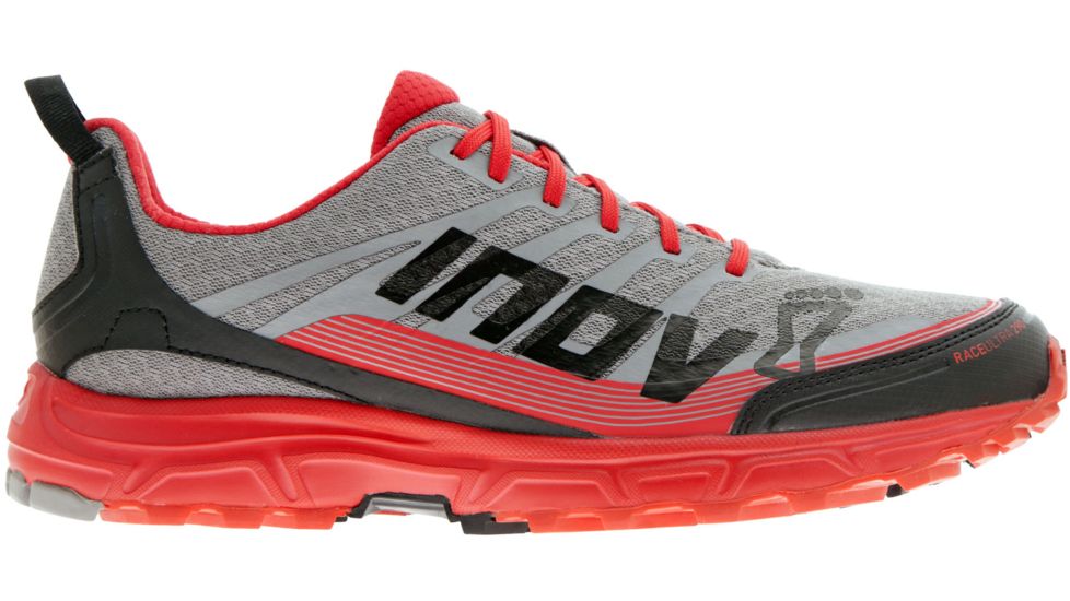 Inov8 Race Ultra 290 Trail Running Shoe - Men's-Grey/Red/Black-Medium-9