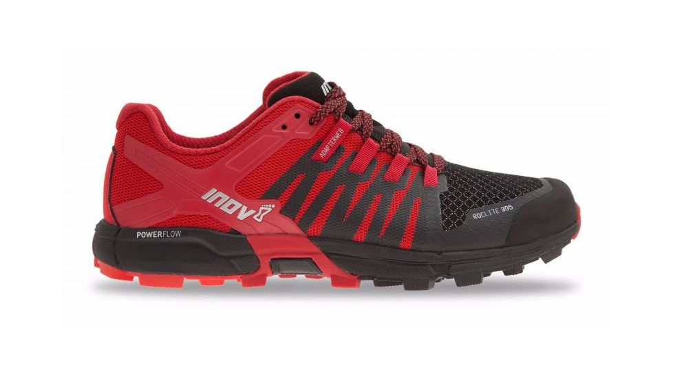 Inov8 Roclite 305 Trail Running Shoe - Men's-Black/Red/Dark Red-Medium-8