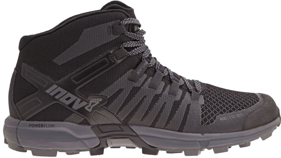 Inov8 Roclite 325 Trail Running Shoe - Men's-Black/Grey-Medium-9