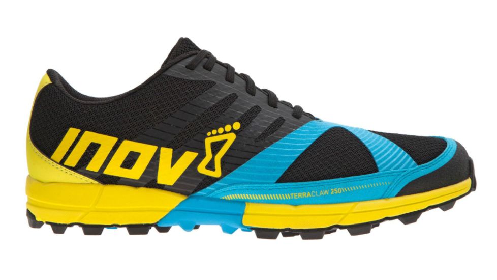 Inov8 TerraClaw 250 Trail Running Shoe - Mens-Black/Blue/Lime-Medium-13 US