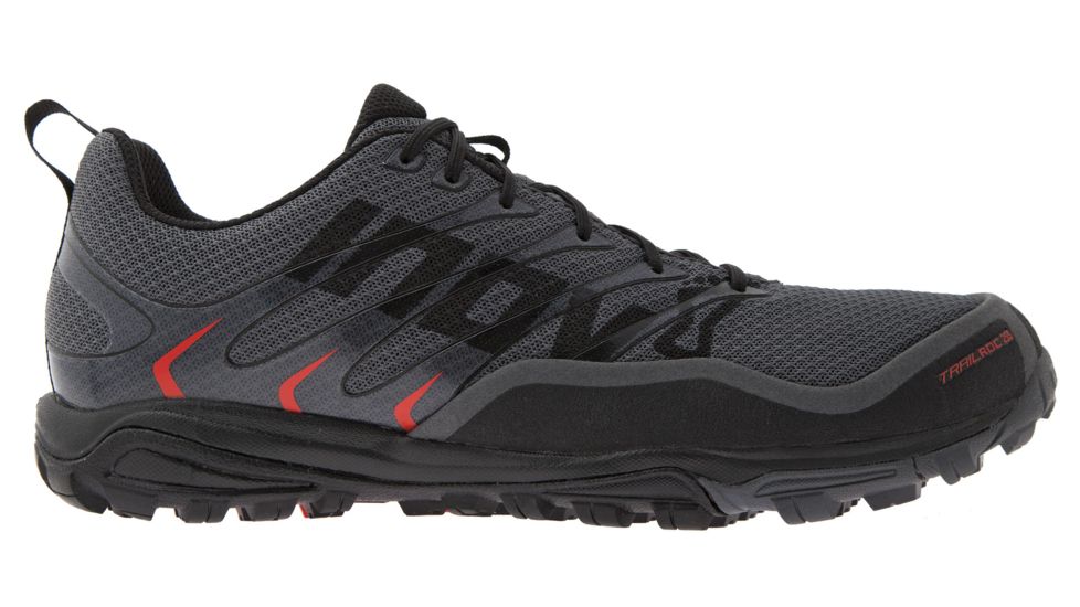 Inov8 Trailroc 255 Trail Running Shoe - Men's-Grey/Black/Red-13 US