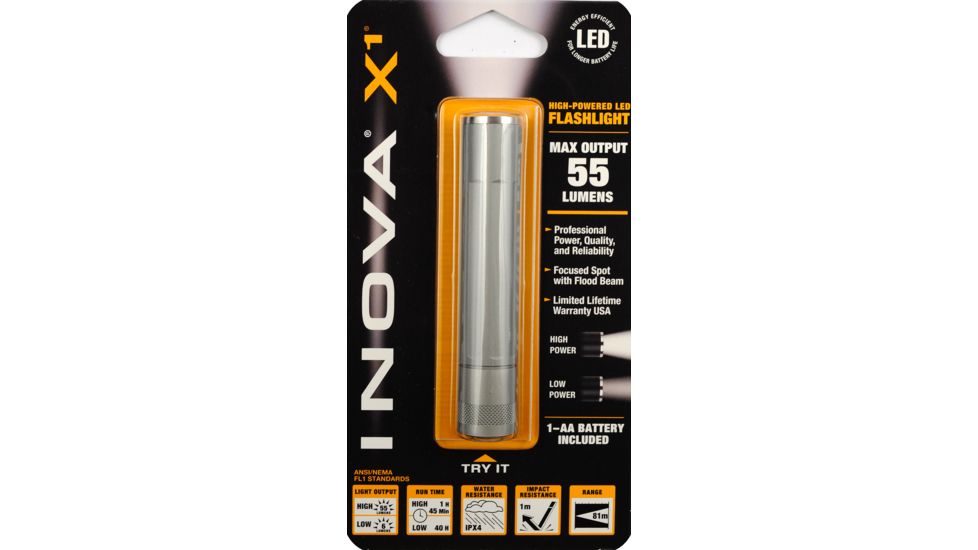 INova X1 Titanium Body Dual Mode Flashlight X1DM-HT 