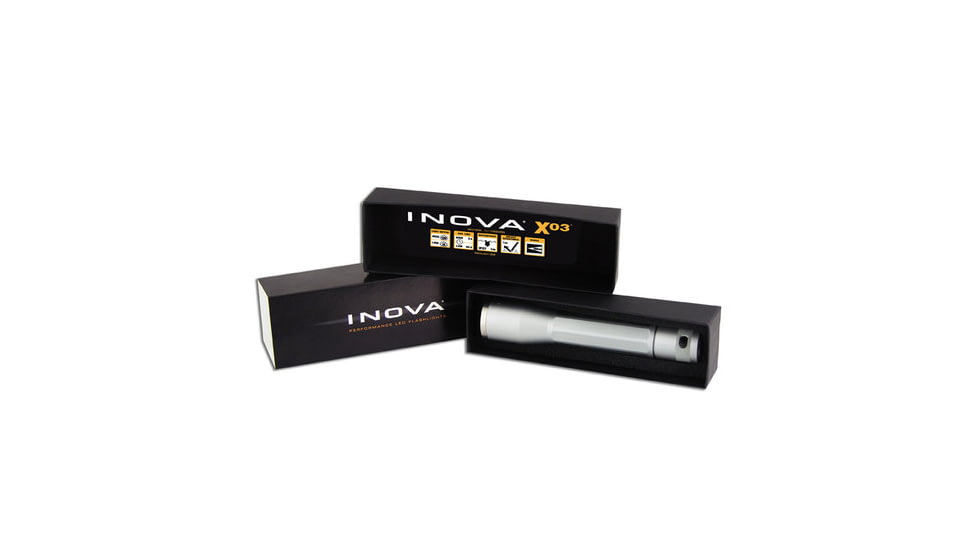 Inova XO3 Lithium Powered 200 Lumens LED Flashlight, Titanium, Gift Box XO3MT-GT