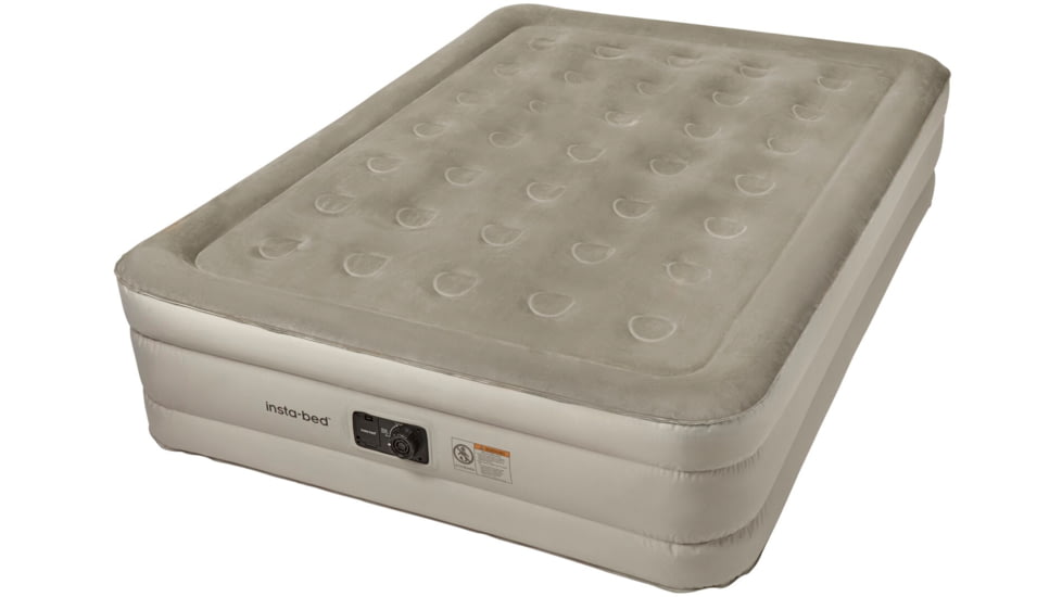 Insta-Bed 18in Matress w/ Internal AC Pump and Plush Top, French Grey, Queen, 8402318