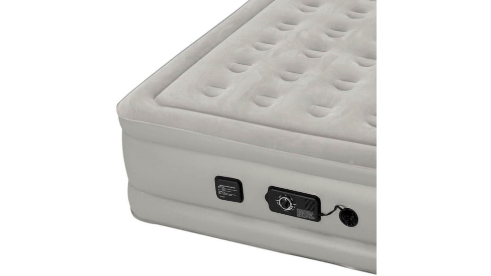 Insta-Bed 18in Raised Matress w/ NeverFLAT Pump, Gray, Queen, 840017G
