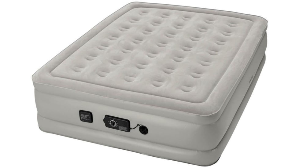 Insta-Bed 18in Raised Matress w/ NeverFLAT Pump, Gray, Queen, 840017G