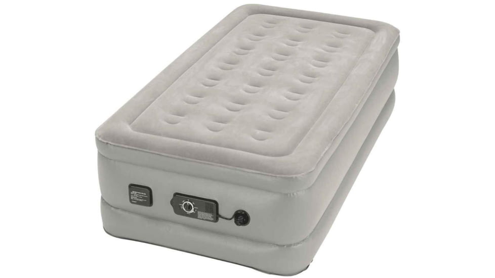 Insta-Bed 18in Raised Matress w/ NeverFLAT Pump, Gray, Twin, 840016G