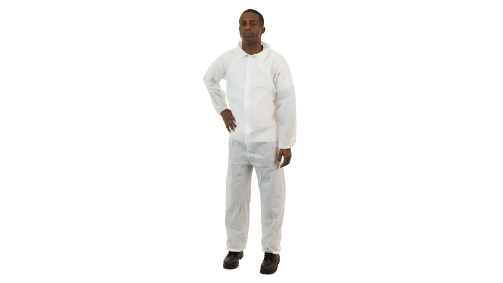 International Enviroguard SmallS 2222 Coveralls w/Elastic Wrists and Ankle, White, Case of 25, 2223XXXXXL