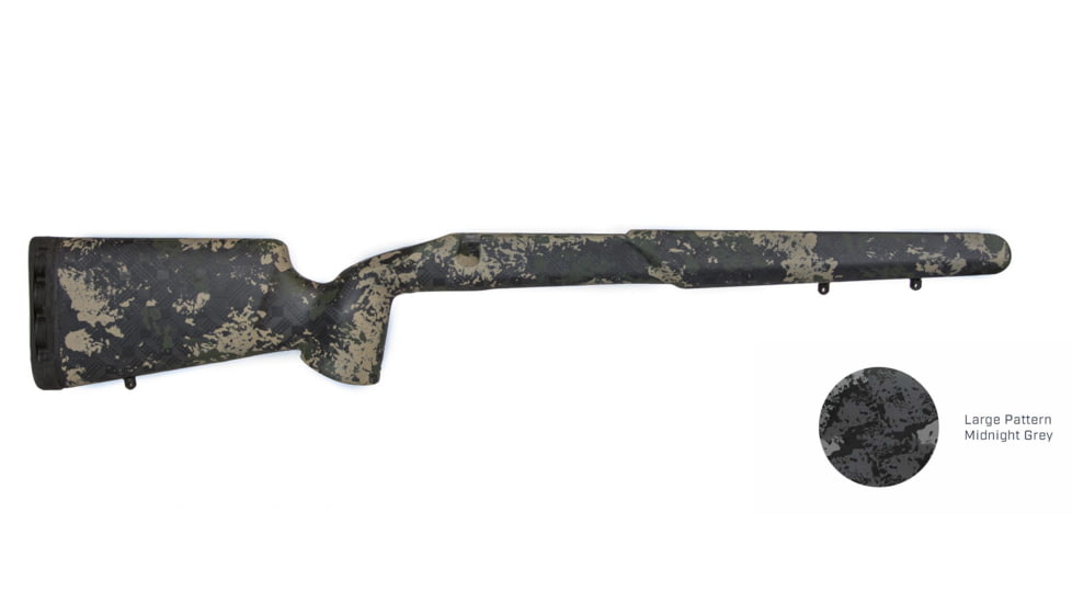 iota Outdoors Rifle Stock for Tikka Kremlin with Tikka Factory Sporter Barrel Contour, Midnight Grey, 94-121110-01-5308121-1