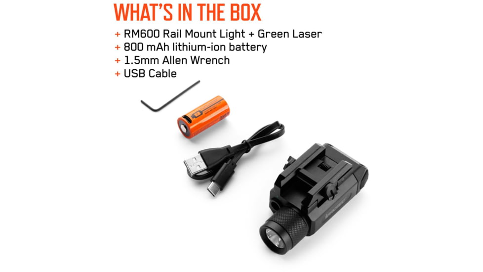 IPROTEC IPRMLT0002 RM600LSR Rail Mount Light Green Laser 600 Lum