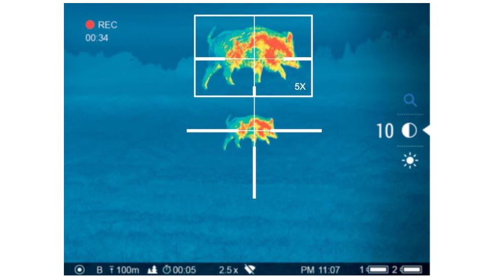 High image quality on thermograms. 