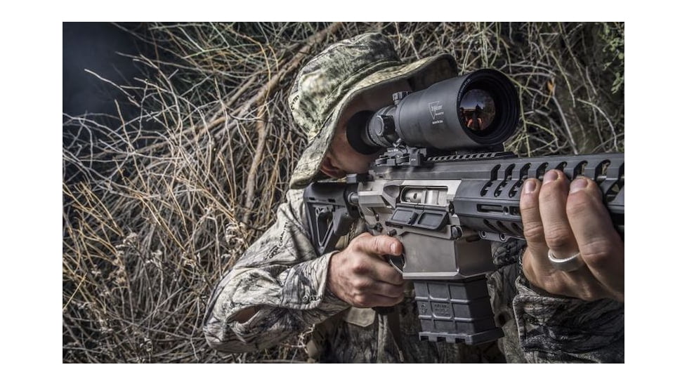 Thermal image scope is effective during the day or night. 